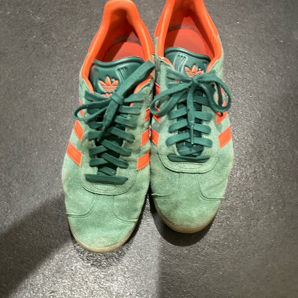 Adidas Green and Orange Retro Sneakers
